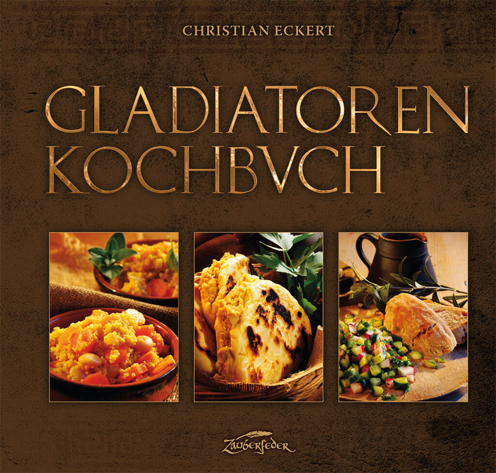 Cover des Gladiatoren-Kochbuchs vom Verlag Zauberfeder