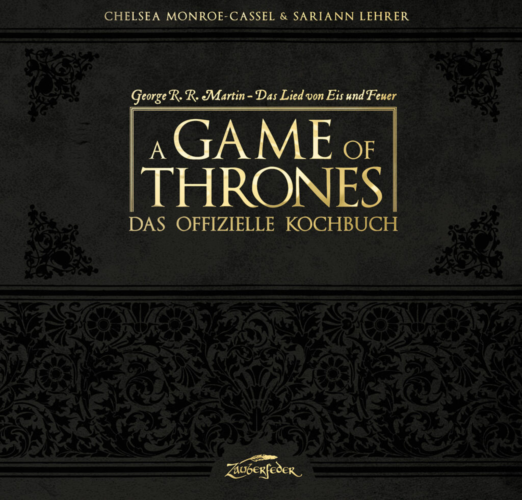 Schwarzes Cover vom offiziellen Kochbuch zu Game of Thrones