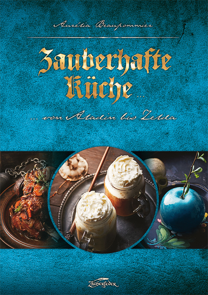 Türkises Cover des Kochbuchs Zauberhafte Küche