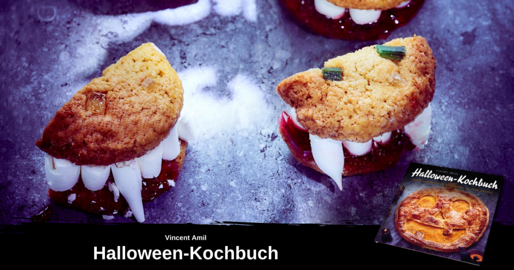Ein Bild von Vampir-Cookies aus dem Halloween-Kochbuch